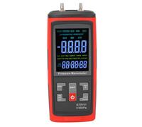 Zerodis Manómetro Digital, Medidor de Presión de Gas de Aire Profesional con Puertos Duales y Pantalla LCD Retroiluminada, para Calibración de Medición de Gas HVAC y Pruebas de