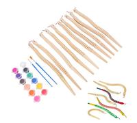 Zerodis Manualidades de Serpientes de Madera, Serpientes de Madera sin Terminar con Pincel para Artes, Proyectos de Bricolaje, Manualidades Familiares, 10 Piezas de 12 Pulgadas,