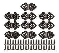 Zerodis Materiales Artesanales Mini Bisagras de Aleación de Zinc con Chapado en Bronce para Pequeños Proyectos de Carpintería Cajas de Joyería Casas de Muñecas Juego de 10 Piezas Bisagras