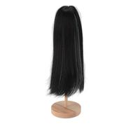 Zerodis Materiales para Manualidades Cabello con Flequillo Recto hasta los Hombros Se Adapta a la Circunferencia de la Cabeza 7,3 a 8,3 Pulgadas Postizo de Malla de Fibra de Alta Temperatura para
