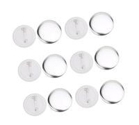 Zerodis Materiales para Manualidades Suministros para Hacer Botones Piezas de Insignias Redondas Piezas de Botones Kit de Insignias con Hojalata Cubierta Trasera de Metal Película Transparente para