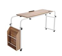 Zerodis Mesa De Cama Ajustable con Panel Inclinable De 6 Niveles, Ranura para Teléfono Móvil Y Ruedas Bloqueables, para Estudio, Dibujo, (1. Um/A. adjetivo)
