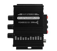 Zerodis Mini Amplificadores Amplificador Amplificador Estéreo de Aluminio para Automóvil con Frecuencia de 20 Hz a 20 KHz para Amantes de la Música en Ajuste de Motocicleta para Mini (AK270)