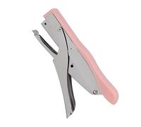 Zerodis Mini Grapadora, 10 Hojas de Escritorio Portátil de Mano, Papelería de Estudio de Oficina (PINK)
