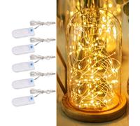 Zerodis Mini Luces LED de Casa de Muñecas, 5 Uds., Luz Pequeña Blanca Cálida Romántica, Bricolaje para Niños, Juguete de Simulación para Decoración de Casa de Muñecas