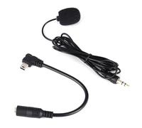 Zerodis Mini Micrófono Lavalier, Black de 3.5 Mm de Alta Sensibilidad Camisa Portátil de la Solapa Portátil Clamp Micrófono de Micrófono Externo en el Cable de Micrófono + Adaptador