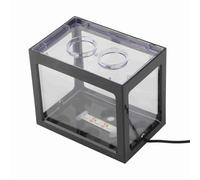 Zerodis Mini USB LED LED Fish Tank Premium Decoración Duración Oficina de la Oficina Mesa de Escritorio Aquario Decorativo para Decoración de la Mesa de té, Adaptador de energía. (Black)
