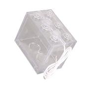 Zerodis Mini USB LED LED Fish Tank Premium Decoración Duración Oficina de la Oficina Mesa de Escritorio Aquario Decorativo para Decoración de la Mesa de té, Adaptador de energía. (Transparente)