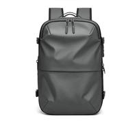 Zerodis Mochila de Vacío de Viaje, Compartimento para Zapatos, Impermeable, Expandible, de Tela Oxford, Mochila de Compresión Al Vacío para Ordenador Portátil de 17 Pulgadas (gris oscuro)