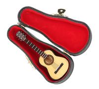 Zerodis Modelo de Guitarra de Madera en Miniatura con Adornos Musicales Hechos a Mano para Decoración del Escritorio de Casa Craft Oficio