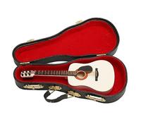 Zerodis Modelo de Guitarra en Miniatura de Madera, 5,1x2 Pulgadas, Decoración de Casa de Muñecas, Estatua Ornamental para Exhibición en el Hogar