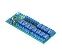 Zerodis Módulo de relé, Placa de relé de Entrada Aislada Fotoeléctricamente de 12 Canales, Montaje en Carril DIN con Protocolo RTU de 12 V CC, 7 Modos para PLC Automatización Industrial Control