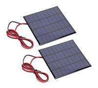 Zerodis Módulos Solares de bajo Efecto de Luz 2W Cargador Batería Polisilicio para Luces Solares Rase, Linternas 2 Piezas para Intentos Energía Solar