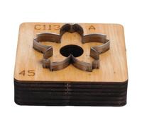 Zerodis Molde para Cortar Cuero de Flores, Troquel Cortador de Cuero con Forma Floral de Acero Al Carbono con Madera Maciza para Artesanía en Cuero, Arte de Papel, Bolsos, Llaveros (45mm)