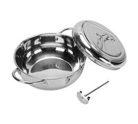 Zerodis Olla Freidora, de Acero Inoxidable 304, Estilo Japonés, para Tempura, con Tapa, Control Preciso de Temperatura y Rejilla Escurridora de Aceite, Ideal para Freír Papas Fritas, (20 centímetros)