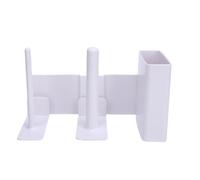 Zerodis Organizador de Vasos para Máquina de Granizados, Plástico Impermeable, Soporte 3 en 1 para Tapas de Vasos, Pajitas, Ideal para Usuarios de FS299 FS300 FS301 (White)