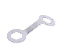 Zerodis Otras Llaves Acero de Aleación de Cromo Vanadio Llave de Doble Punta de Alta Resistencia 5 Mm de Espesor Ideal para Reparación y Extracción de Lavadoras Llave para Lavadora (SILVER)