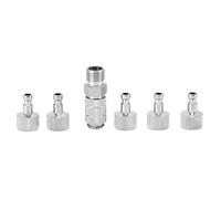 Zerodis Otras Pinturas Recubrimientos Tratamientos de Pared Kit de Conectores de Accesorios de Liberación Rápida de Acero Inoxidable con Conector Macho de 5 Piezas para Aerógrafo Juego de