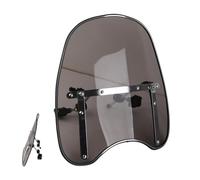 Zerodis Parabrisas para Motocicleta, Universal Montaje en Manillar | Deflector de Viento de ABS, Soporte Ajustable 360°, Ahumado o Transparente, Compatible con Suzuki Ducati , Accesorio de
