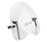 Zerodis Parabrisas para Motocicleta, Universal Montaje en Manillar | Deflector de Viento de ABS, Soporte Ajustable 360°, Ahumado o Transparente, Compatible con Suzuki Ducati , Accesorio de