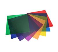 Zerodis Película de Filtro de Color, Color Filtro de Gel de Gel de Color Translúcido Hojas de Transparencia Coloreada Corrección de la Película de los Faros Delanteros para la Luz (8PCS)