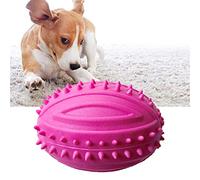 Zerodis Pelota de Rugby para Perros de Goma Suave, Juguete de Entrenamiento Interactivo para Perros Pequeños y Cachorros, Juguete para Masticar de 9,5 Cm para Aliviar la Ansiedad