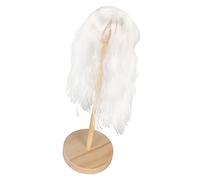Zerodis Peluca de Muñeca de Seda Suave, Cabello Largo y Rizado para 1/6 Muñecas, Fácil de Estilo y Cuidado, 15.5-17 Cm Cabezas de (Luna blanca)