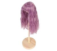 Zerodis Peluca de Muñeca de Seda Suave, Cabello Largo y Rizado para 1/6 Muñecas, Fácil de Estilo y Cuidado, 15.5-17 Cm Cabezas de (PURPLE)