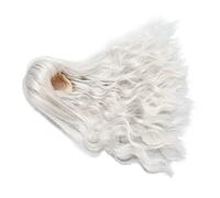 Zerodis Peluca de Muñeca Resistente a la Peluca de 1/6 Muñecas Larga Duración para Recortables para Artesanías Adecuadas Aderezo (Gris plateado)