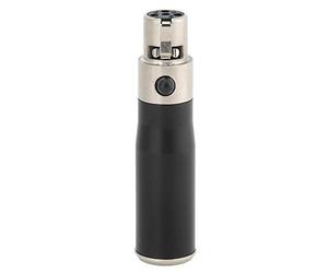 Zerodis Periféricos Audiovisuales a Adaptador de Hembra de 4 Pines Conector de Aleación de Zinc para Micrófonos y Cámaras Profesionales Mini XLR Macho de 3 Pines