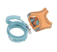 Zerodis Pet Harness LeashFerret Walking Leash Color Blocked Reflective Changeable Escape Proof Kitten Vest Harnesses for Walking Outdoor Cat Harness and Lead Breathable Soft Escape Proof (SG)