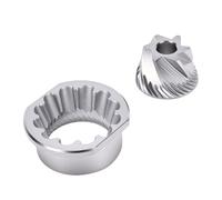 Zerodis Piezas de Máquina de café Juego de Fresas Cónicas de Repuesto para Máquina Molinillo de café Conjunto de Disco de Molienda con Ranuras Optimizadas para Sabor a Acero Inoxidable de 48 Mm
