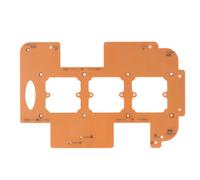 Zerodis Plantilla de Apertura de Enchufe de Interruptor, Plástico de Ingeniería, Plantilla de Enrutador de Precisión, Orificio de 70x70 Mm, Herramienta para Trabajar la Madera para Muebles y