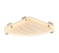 Zerodis Plataforma de Madera en Forma de Abanico, Jaula Plataforma de Esquina Estante Soporte de Descanso Jaula pequeña para Mascotas Accesorio para Loro hámster Chinchillas pájaro