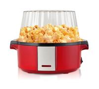 Zerodis Popper Eléctrico, Revestimiento Antiadherente, Tapa Transparente Grande, Tazón para Servir, Tapa Transparente para Reuniones, Noches de Cine, Fiestas, Noches Familiares y (Enchufe europeo