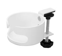 Zerodis Portavasos Universal con Clip para Escritorio, Antiderrames, Fácil de Instalar, Accesorios de Oficina para PC para Juegos, Gancho para Vasos de Mesa, Ahorro de Espacio,