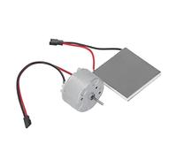 Zerodis Potencia del Motor del Ventilador de Chimenea, Reemplazo del Motor del Ventilador de Estufa, Parte Universal Ecológica con Alimentación de Calor, Carcasa de Latón de Aleación de Aluminio,