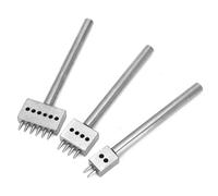 Zerodis Puncher de Cuero Herramienta de Extensión Duradera Herramienta para Grabado de Cuero 3 Piezas Adecuadas para Productos de (Espaciado 5 mm (2+4+6))