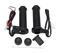 Zerodis Puños Calefactables Universales para Motocicleta de 22 Mm, Manillar Eléctrico, Puños Cálidos con Interruptor Ajustable de Temperatura de 3 Niveles, Funda Antideslizante para