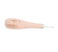 Zerodis Punzón de Cuero de Acero, de Madera de Haya de 5-6mm, Taladro en Forma de Rombo para Perforar Cuero, Herramientas Artesanales