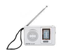 Zerodis Radio Am FM Portátil, Reproductor de Bolsillo Gris Plateado, Diseño Compacto y Simple, Radios con Pilas AA con Altavoz para Tormentas de Viajes en Interiores y Exteriores