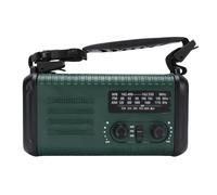 Zerodis Radio de Emergencia con Manivela, 20000 MAh, Energía Solar Am FM NOAA, Radio Meteorológica con Linterna LED, Brújula SOS, para Supervivencia de Emergencia en Campamentos Al