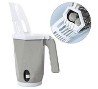 Zerodis Recogedor de para Gato con Pala de Filtro Hueco (Gray) | Caja de integrada de gran capacidad Uso en interiores y exteriores Propietarios de mascotas