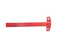 Zerodis Regla en T Aleación de Aluminio 6061 Tipo T Regla Cuadrada con Trazador de ángulo Recto Herramienta de Marcado Rojo para Vidrio Carpintería Dibujo Dibujo Uso de Carpintero (400 mm)