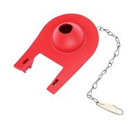Zerodis Repuesto de Válvula de Descarga Universal 2 Pulgadas 3 Pulgadas, Reparador de Inodoro de PP sin Herramientas con Conectores de Cadena Metálica para Tanque de Inodoro (rojo)