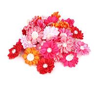 Zerodis Ropa para Perros Arcos Tela de Poliéster Pinzas para el Cabello para Perros con Bandas de Goma Flores Lindas para Pequeños y Gatos Accesorios de Aseo 30 Piezas Pelo Colorido para Mascotas