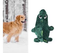 Zerodis, Ropa Suave para Mascotas para Perros y Gatos, Cálida Sudadera con Capucha de Invierno con Diseño de Hebilla, Lindo Traje de Dinosaurio para Cachorro Pequeño (XL)