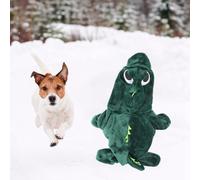 Zerodis, Ropa Suave para Mascotas para Perros y Gatos, Cálida Sudadera con Capucha de Invierno con Diseño de Hebilla, Lindo Traje de Dinosaurio para Cachorro Pequeño (L)