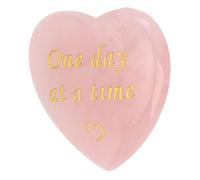 Zerodis Rose Quartz Crystal Heart Stone Pink Tint Pink Tint Valentine