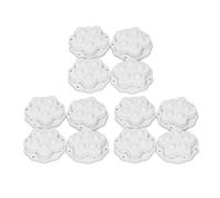 Zerodis Ruedas Autoadhesivas Ruedas Autoadhesivas 12 Piezas Giratorias de 360 grados con Soporte de Carga de 44.1 Lb Cada una para Muebles (Perlas de pegamento blanco)